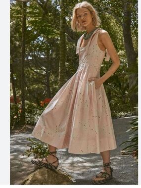 Hunter Bell Braden Dress in Abstract Coral Sz. 0